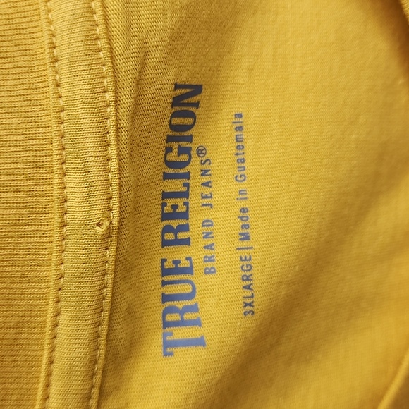 TRUE RELIGION YELLOW 3 EXTRA LARGE (XXXL) TSHIRT - Picture 6 of 10